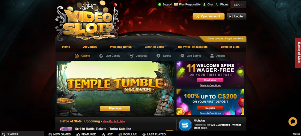 Videoslots casino hemsida